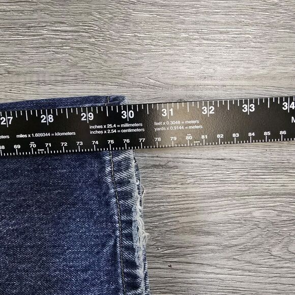 VTG Y2K Structure Relaxed Fit Jeans Men 31x32* Straight Leg Dark Rinse Baggy - Picture 14 of 14